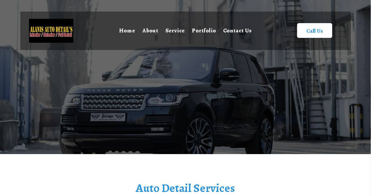 Auto Detail Shop Website