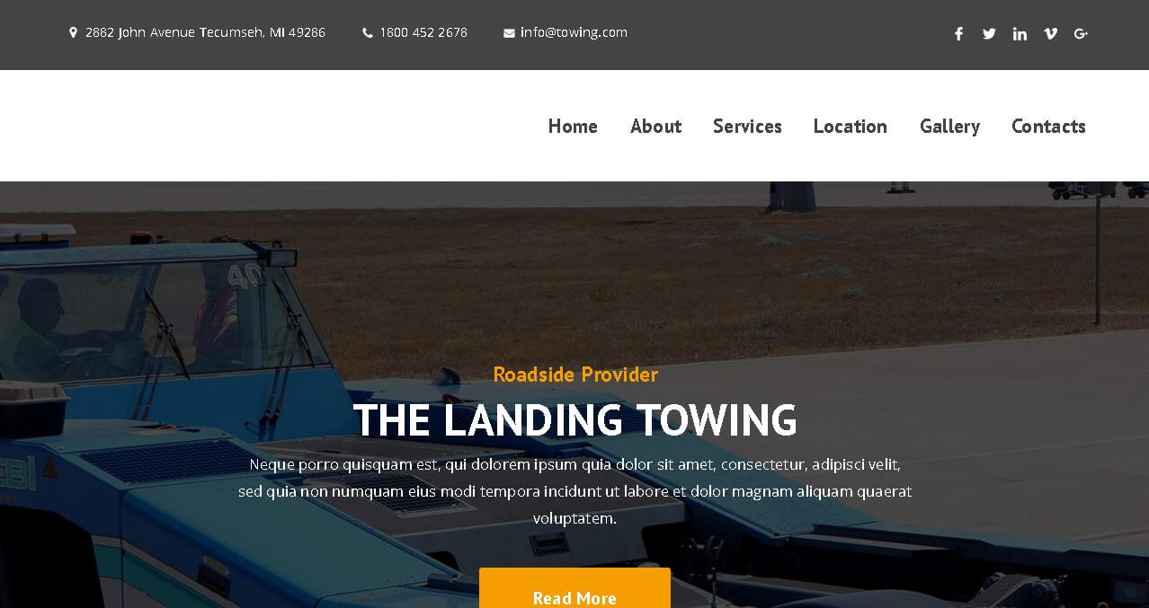 Auto Towing Company Website