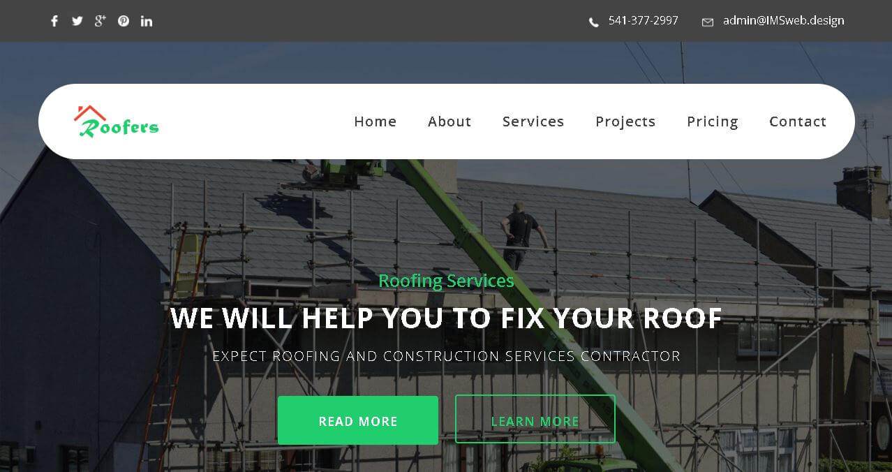 Roofing Contractor Website
