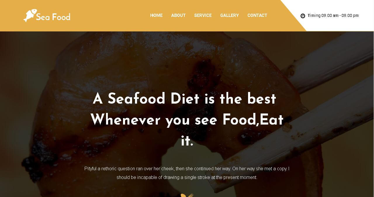 Seafood Restaurant Website