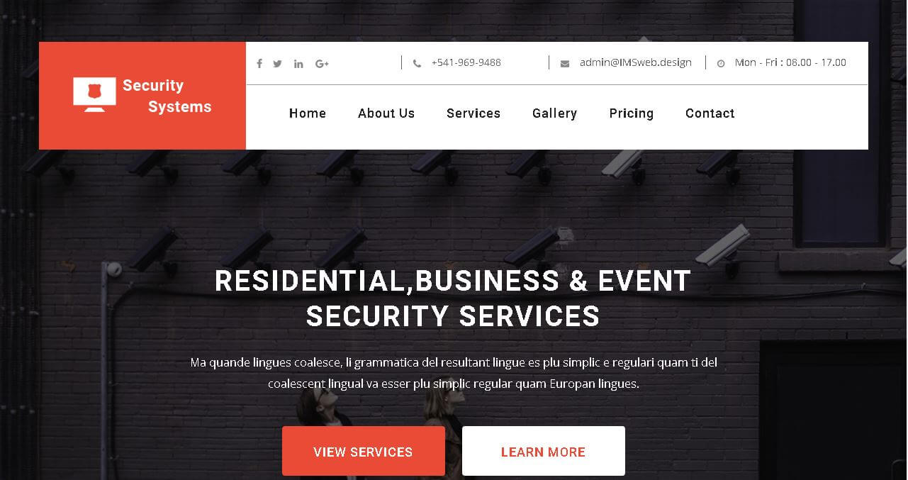 Security Systems Website
