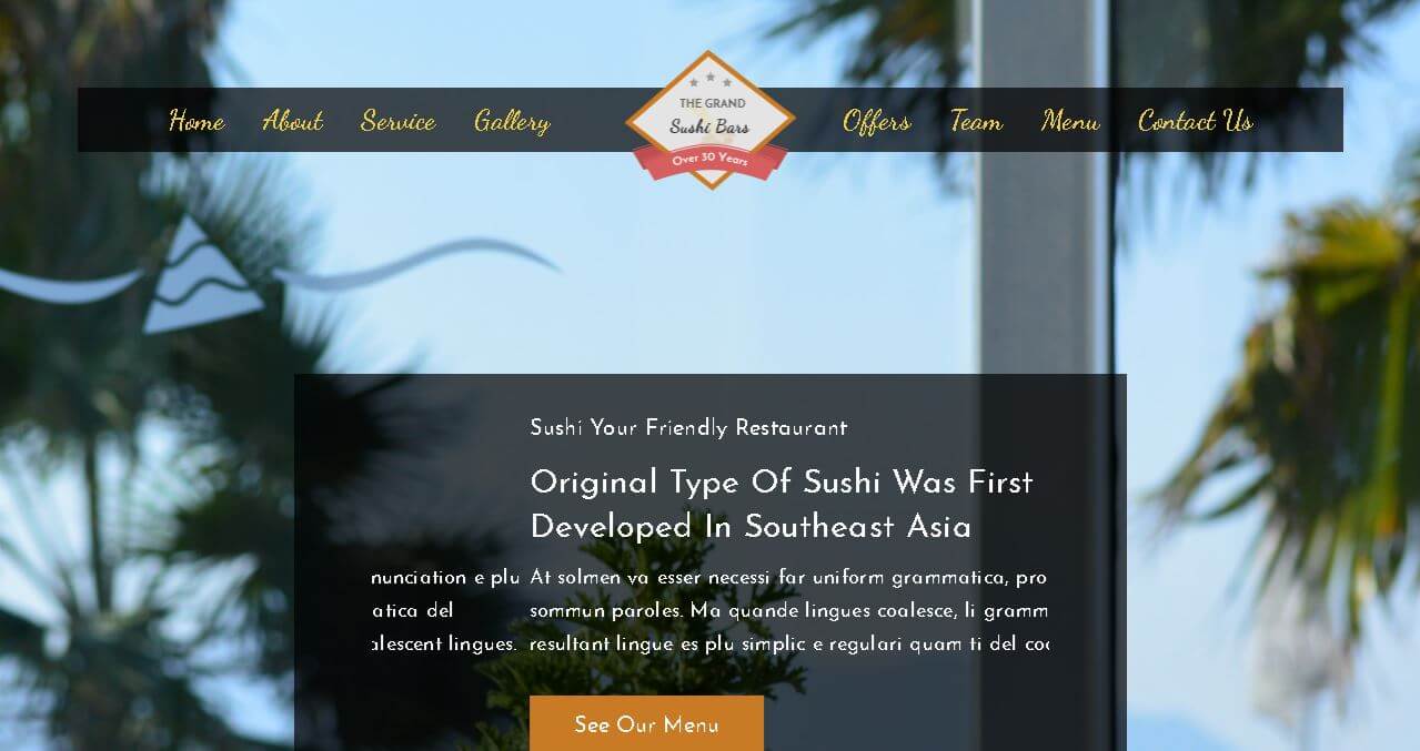 Sushi Bar Deluxe Website